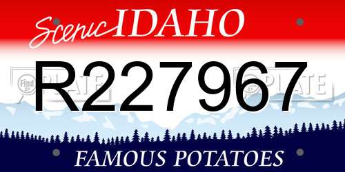 R227967 Idaho License Plate