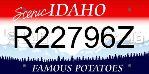 R22796Z Idaho License Plate