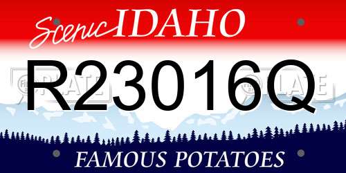 R23016Q Idaho License Plate