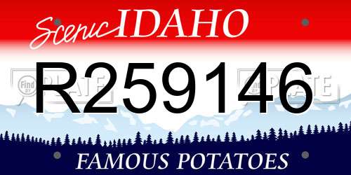 R259146 Idaho License Plate