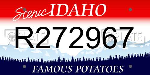 R272967 Idaho License Plate