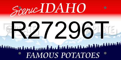 R27296T Idaho License Plate