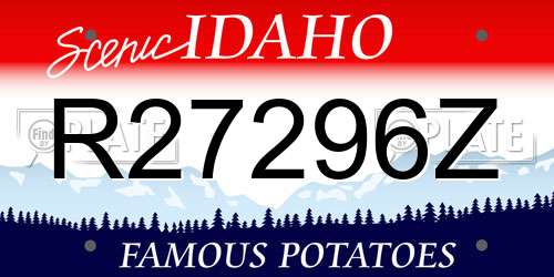 R27296Z Idaho License Plate