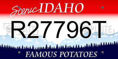 R27796T Idaho License Plate