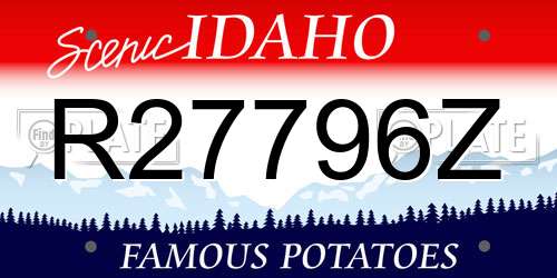 R27796Z Idaho License Plate