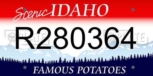 R280364 Idaho License Plate