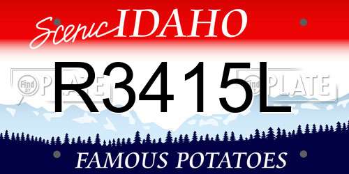 R3415L Idaho License Plate