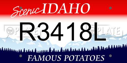 R3418L Idaho License Plate