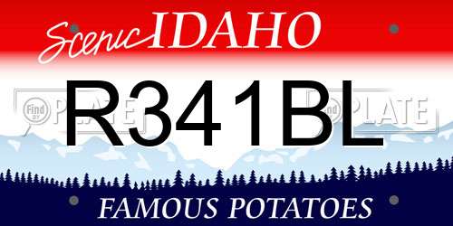 R341BL Idaho License Plate