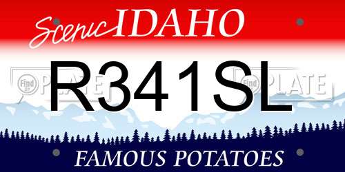 R341SL Idaho License Plate
