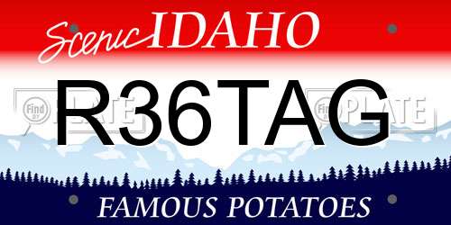 R36TAG Idaho License Plate