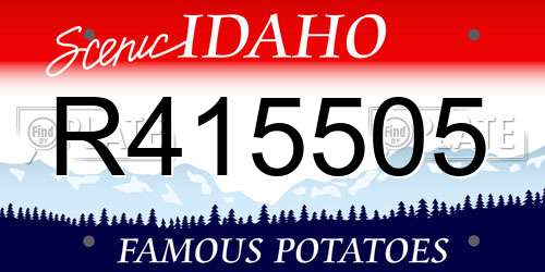 R415505 Idaho License Plate