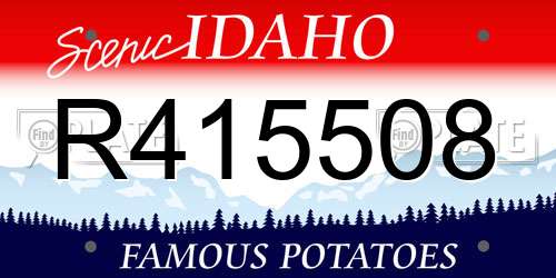 R415508 Idaho License Plate