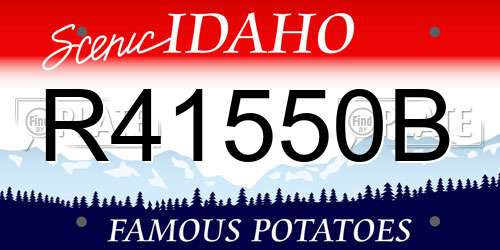 R41550B Idaho License Plate