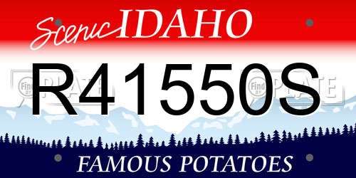 R41550S Idaho License Plate