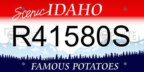 R41580S Idaho License Plate