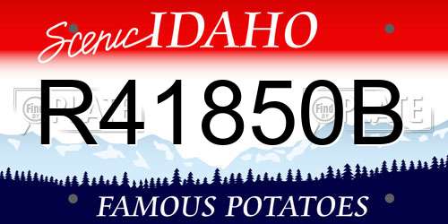 R41850B Idaho License Plate
