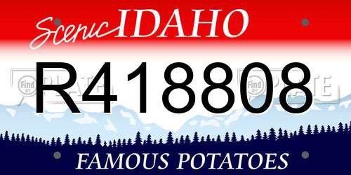 R418808 Idaho License Plate