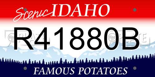 R41880B Idaho License Plate