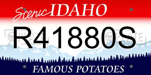 R41880S Idaho License Plate