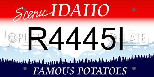 R4445I Idaho License Plate