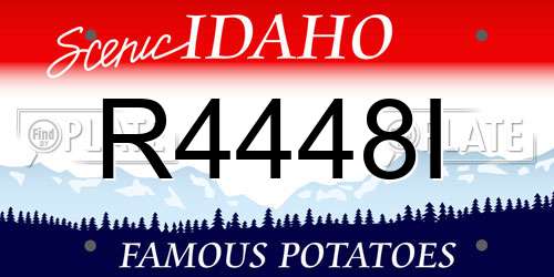 R4448I Idaho License Plate