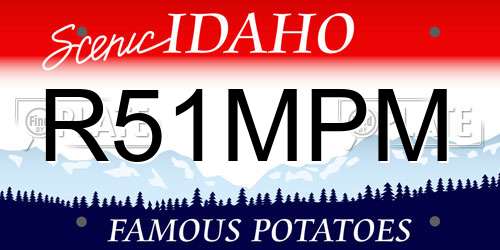 R51MPM Idaho License Plate