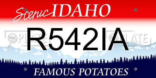 R542IA Idaho License Plate