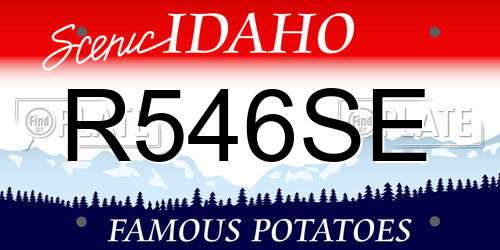 R546SE Idaho License Plate