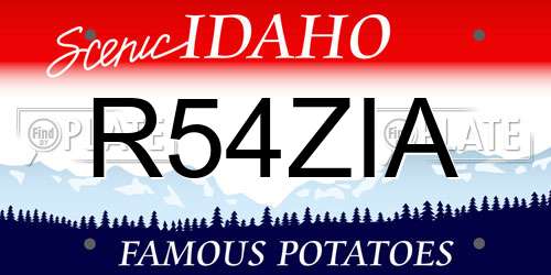 R54ZIA Idaho License Plate