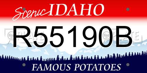 R55190B Idaho License Plate