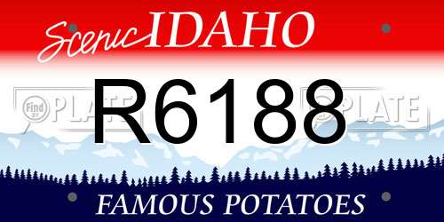 R6188 Idaho License Plate
