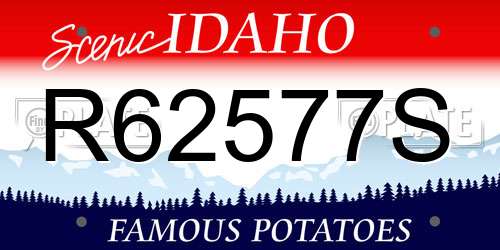 R62577S Idaho License Plate