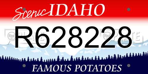 R628228 Idaho License Plate
