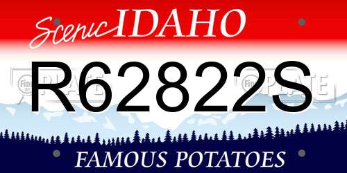 R62822S Idaho License Plate
