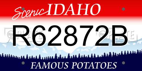 R62872B Idaho License Plate