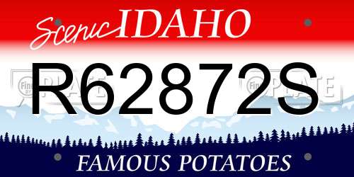 R62872S Idaho License Plate
