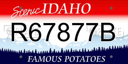 R67877B Idaho License Plate