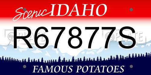 R67877S Idaho License Plate