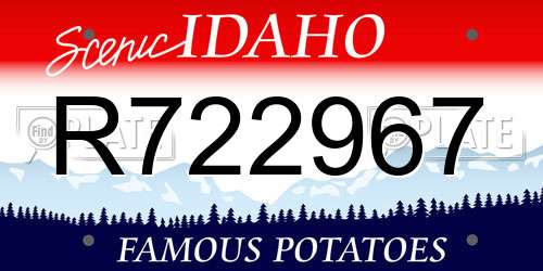 R722967 Idaho License Plate