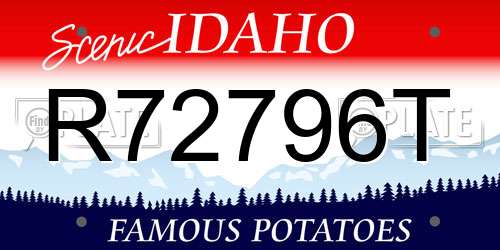 R72796T Idaho License Plate