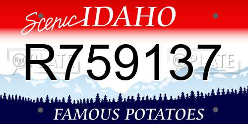 R759137 Idaho License Plate