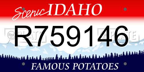 R759146 Idaho License Plate