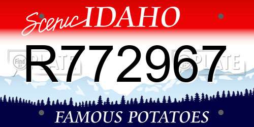 R772967 Idaho License Plate