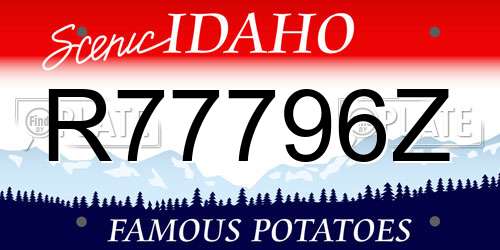 R77796Z Idaho License Plate