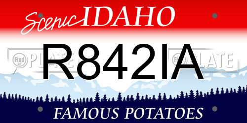 R842IA Idaho License Plate