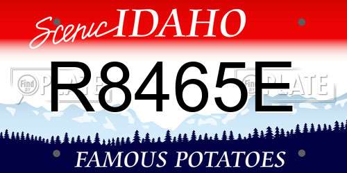 R8465E Idaho License Plate