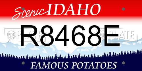 R8468E Idaho License Plate