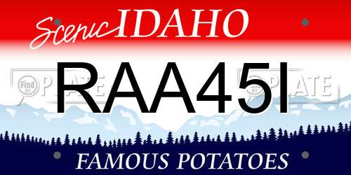 RAA45I Idaho License Plate