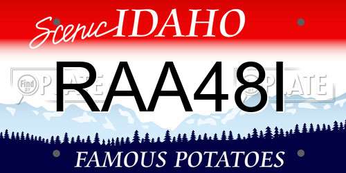 RAA48I Idaho License Plate